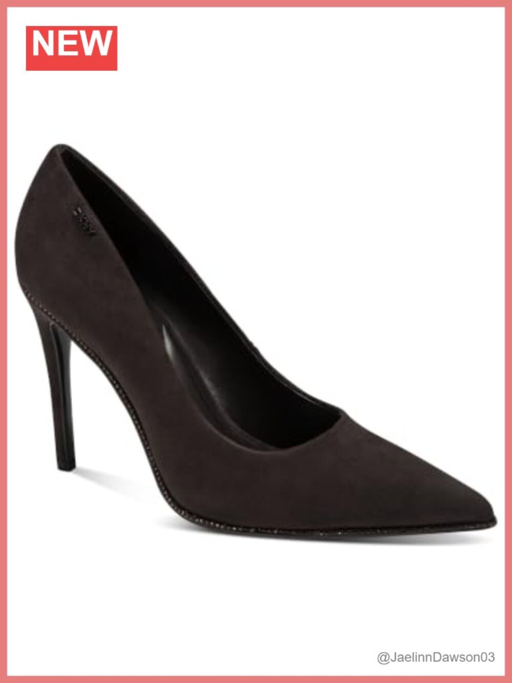 Ponted Toe Stiletto Heel Pull-On High Top Canvas Pumps